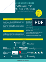 Obtain Your PHD in The Field of Photonics: Passion For Science