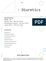 Topic - Diuretics: Submitted By, Group - 07