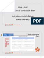 Sena - Cidt Tema: Time Expression-Past Instructora: Angie K. Salazar Barrancabermeja