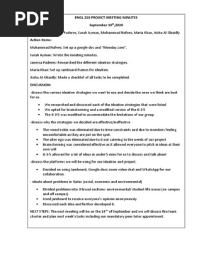 meeting minutes