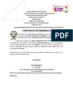 Carta de Residencia El Carmen