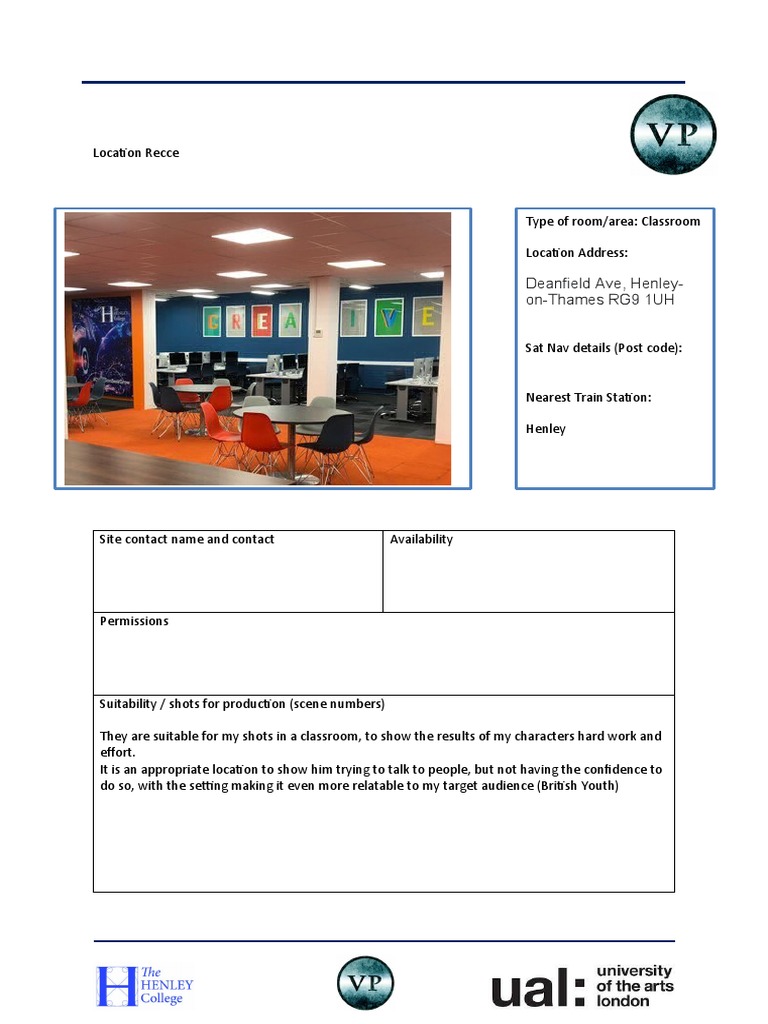 Classroom Location Recce Details | PDF
