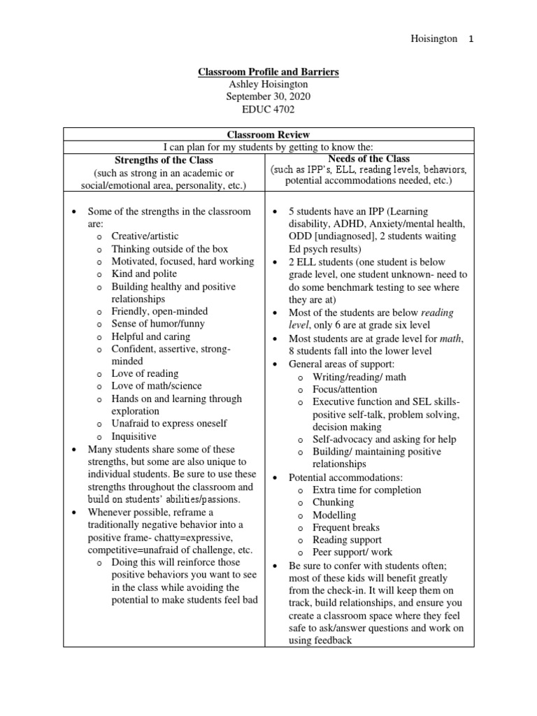 Hoisington Ashley Part A PDF Classroom Poetry