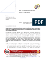 04sindesena Rechaza Suspensión de Suscripción de Contratos de Prestación de Servicios Personales