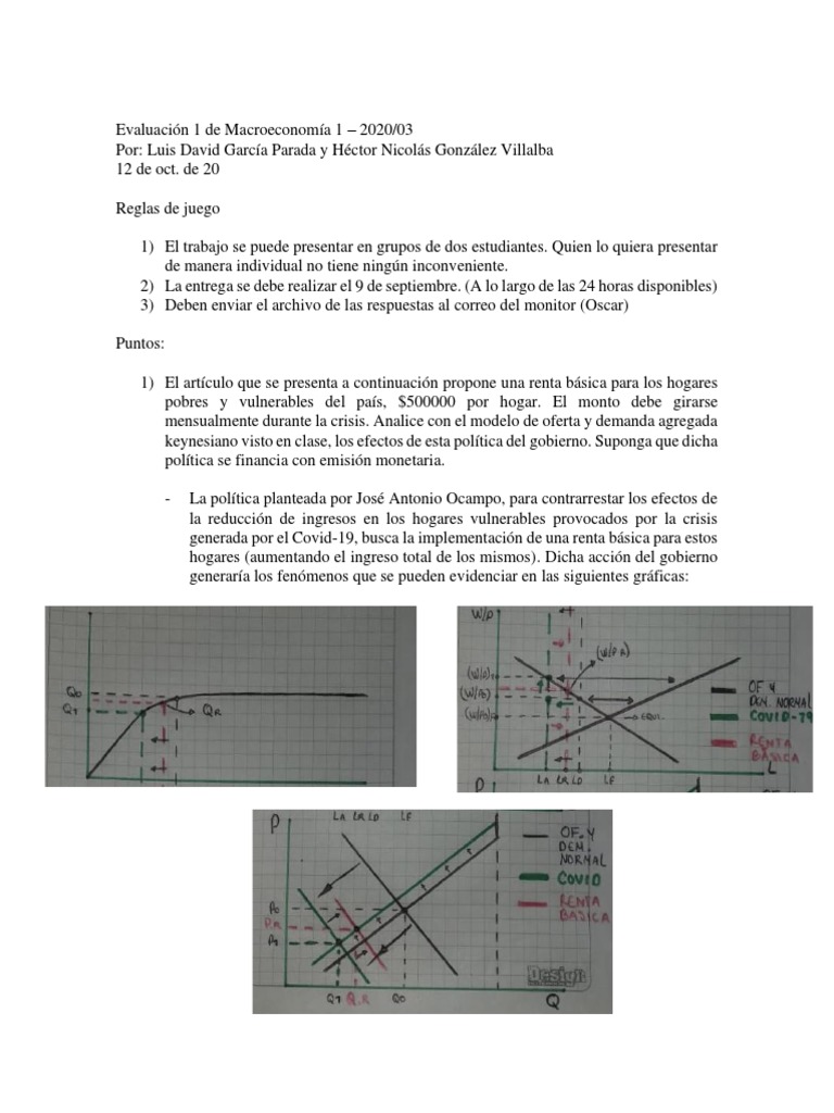 Evaluación 1 de Macroeconomía 1 | PDF | Producto Interno Bruto ...
