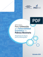 Perú: Estimación de La Vulnerabilidad Económica A La Pobreza Monetaria