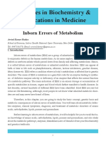 Advances in Biochemistry & Applications in Medicine: Inborn Errors of Metabolism
