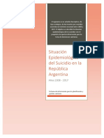 Situación Epidemiológica del suicidio 2008-2017 Argentina.