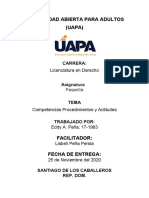 UAPA Licenciatura en Derecho Pasantía Competencias Procedimientos