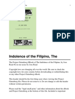 The Indolence of The Filipino PDF