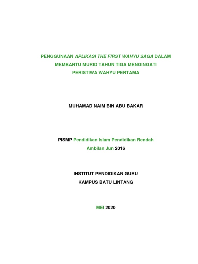 4 Tesis Draf 3 Muhamad Naim Bin Abu Bakar Pdf
