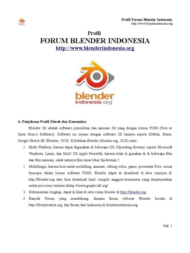 Profil Forum Blender Indonesia