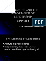 The Nature and The Importance of Leadership