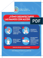 Afiche Covid 19 Como Desinfectarse Las Manos Con Alcohol Gel