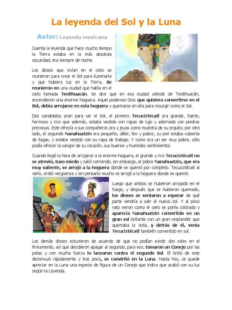 Leyenda del Sol y la Luna Azteca | PDF | Historia