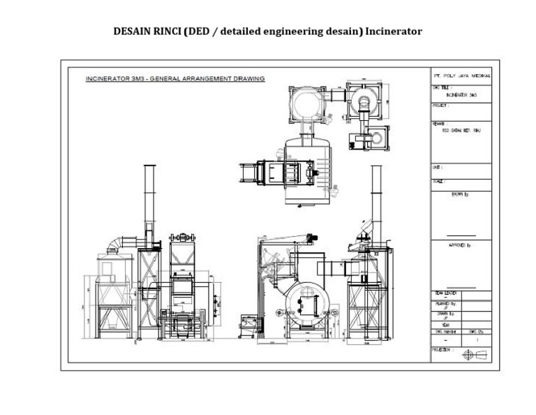 DESAIN RINCI (DED / Detailed Engineering Desain) Incinerator | PDF