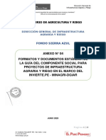 Anexo 4 Formatos y Documentos Estándar de La Guía Del Componente Social para Proyectos de Infraestructura Agraria y Riego en El Marco Del Invi