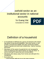I. Household Sector As An Institutional Sector in National