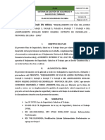 Plan Sistema de Gestión de Seguridad Y Salud en El Trabajo Plan de Seguridad en Obra