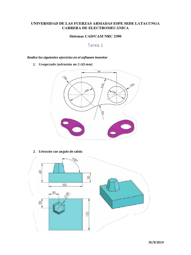 Ejercicios Cad Cam | PDF