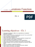 The Operations Function