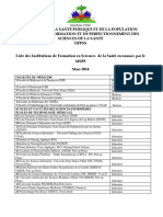 Liste Ecoles de Formation en Sante Reconnues Par Le MSPP 11 Mars 2014 PDF