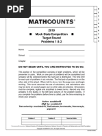 2019 Mock State Competition Target Round Problems 1 & 2: Do Not Begin Until You Are Instructed To Do So