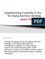 Javon Charleston - Implementing Creativity in The Six Sigma Business Strategy