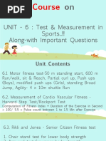 UNIT - 6: Test & Measurement in Sports..!! Along-With Important Questions