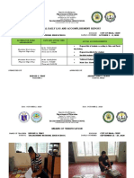 Individual Daily Log and Accomplishment Report: Department of Education