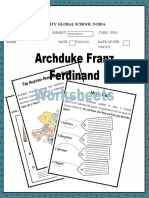 Archduke Franz Ferdinand Worksheets