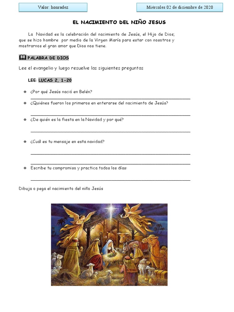La Navidad Es La Celebracion Del Nacimiento de Jesu1 | PDF