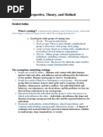 1 & 2 Sociology Perspective, Theory, and Method