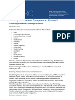 Building Assessment Competence: Module 3: Collecting Evidence Learning Resources