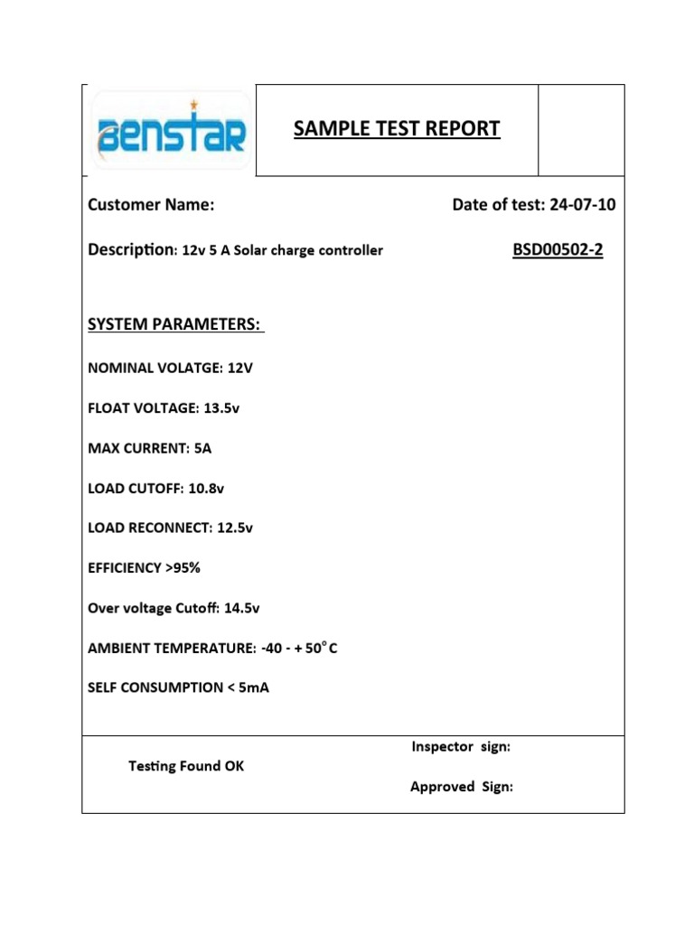 Test Report | PDF