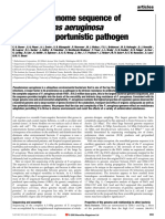 Complete Genome Sequence of Pseudomonas Aeruginosa PAO1, An Opportunistic Pathogen