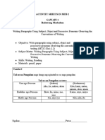 ACTIVITY SHEETS IN MTB 2, Week 1 of 2nd Quarter