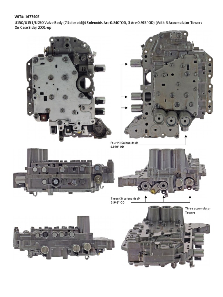U150/U151/U250 Valve Body Overview | PDF | Home & Garden | Science ...