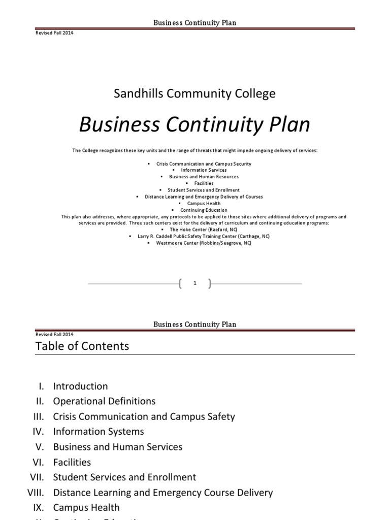 Business - Continuity - Plan Part 1 PDF | PDF | Emergency | Emergency ...