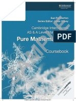 Cambridge International As and A Level Pure Mathematics 1 Coursebook PDF