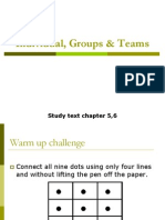 Individual, Groups & Teams: Study Text Chapter 5,6