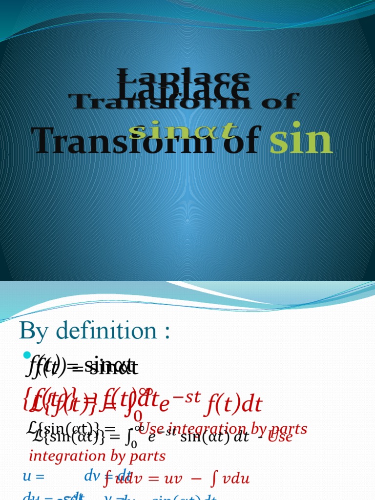 Laplace Transform of Sine Function | PDF