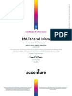 MD - Taharul Islam: Certificate of Achievement
