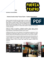 Fuerza Teatro Informe Festival Universitario