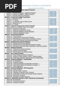 Power System Protection and Reliability: Lecture Notes From NPTEL