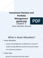 Investment Decision and Portfolio Management (ACFN 632)