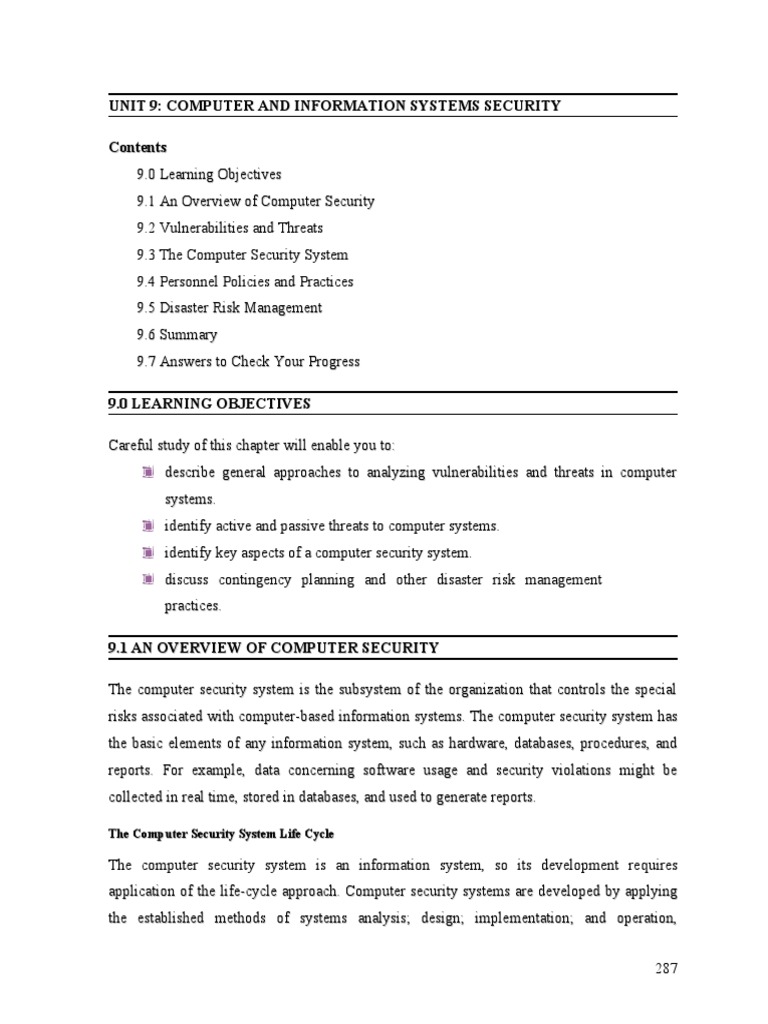 Unit 9: Computer and Information Systems Security | PDF | Fraud ...