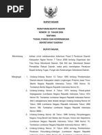 Download Perbup No 23 Tahun 2008 tentang Tugas Fungsi  Kewenangan Sekretariat Daerah by boim_mmt SN48773426 doc pdf