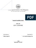 Technological Institute of The Philippines: Sample Feasibility Study