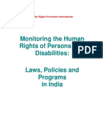 Monitoring The Human Rights of Persons With Disabilities: Laws, Policies and Programs in India